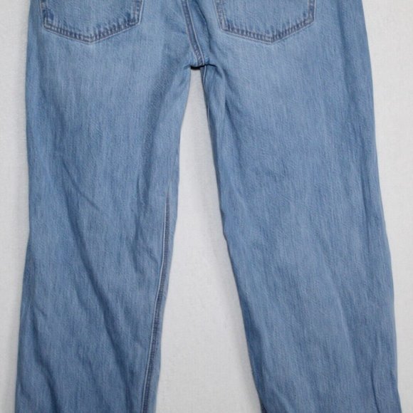 American Eagle womens jeans size 10 Long light wash denim 90s low rise straight - Picture 7 of 8